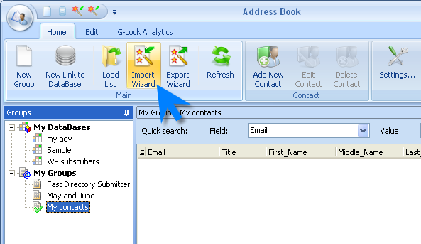 How to import contacts
