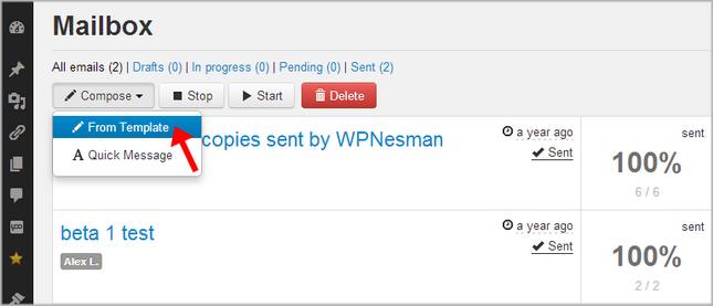 WPNewsman compose email